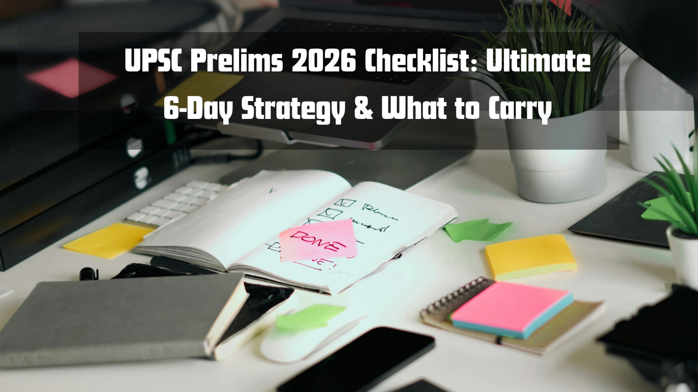 UPSC Prelims 2026 Checklist: Ultimate 6-Day Strategy & What to Carry