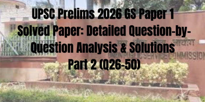UPSC Prelims 2026 GS Paper 1 Solved Paper