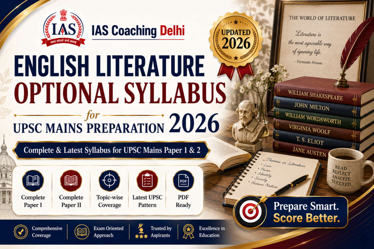 English Literature Optional Syllabus for UPSC Mains Preparation 2026