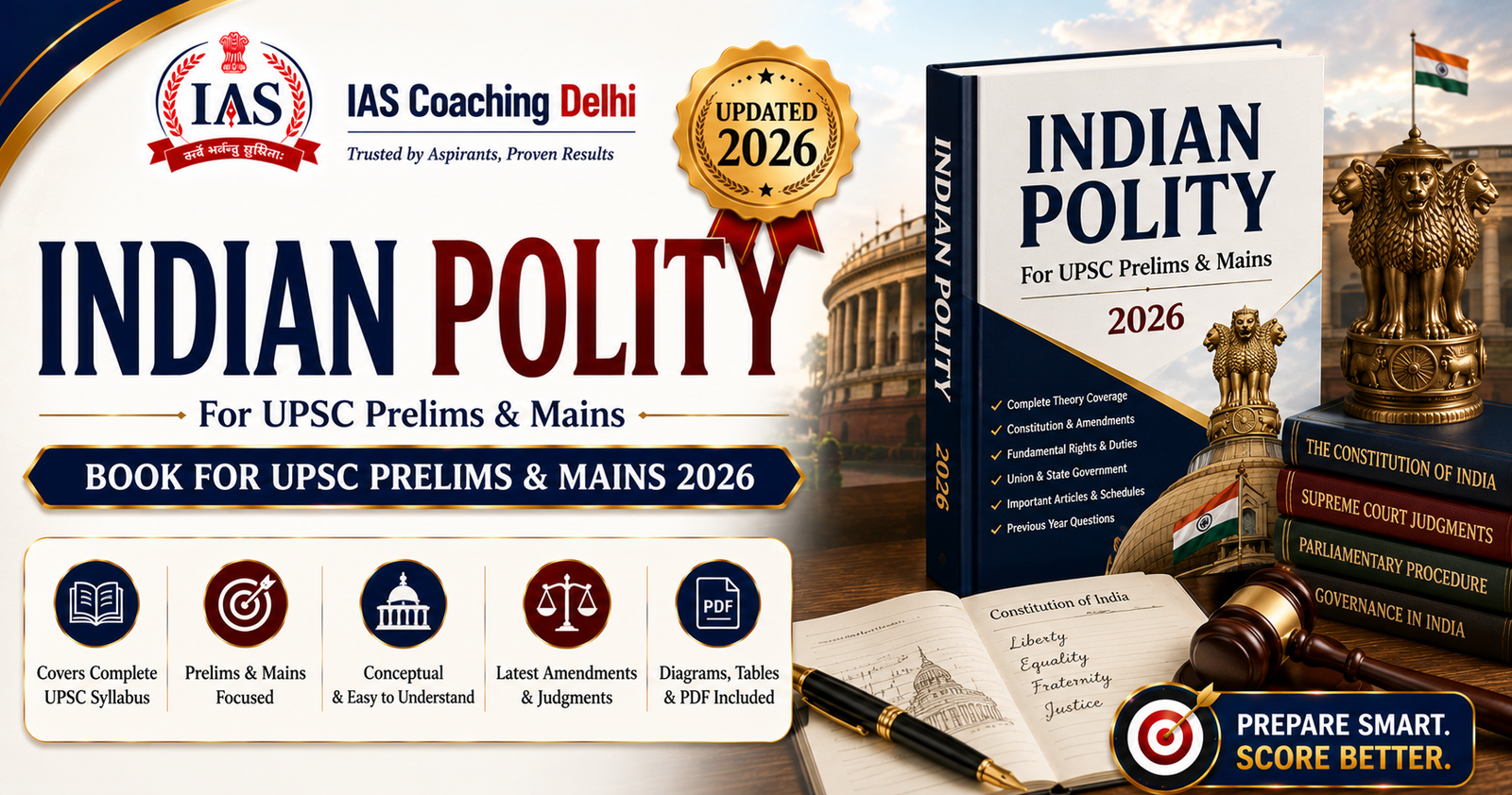 Indian Polity Book for UPSC Prelims and Mains 2026
