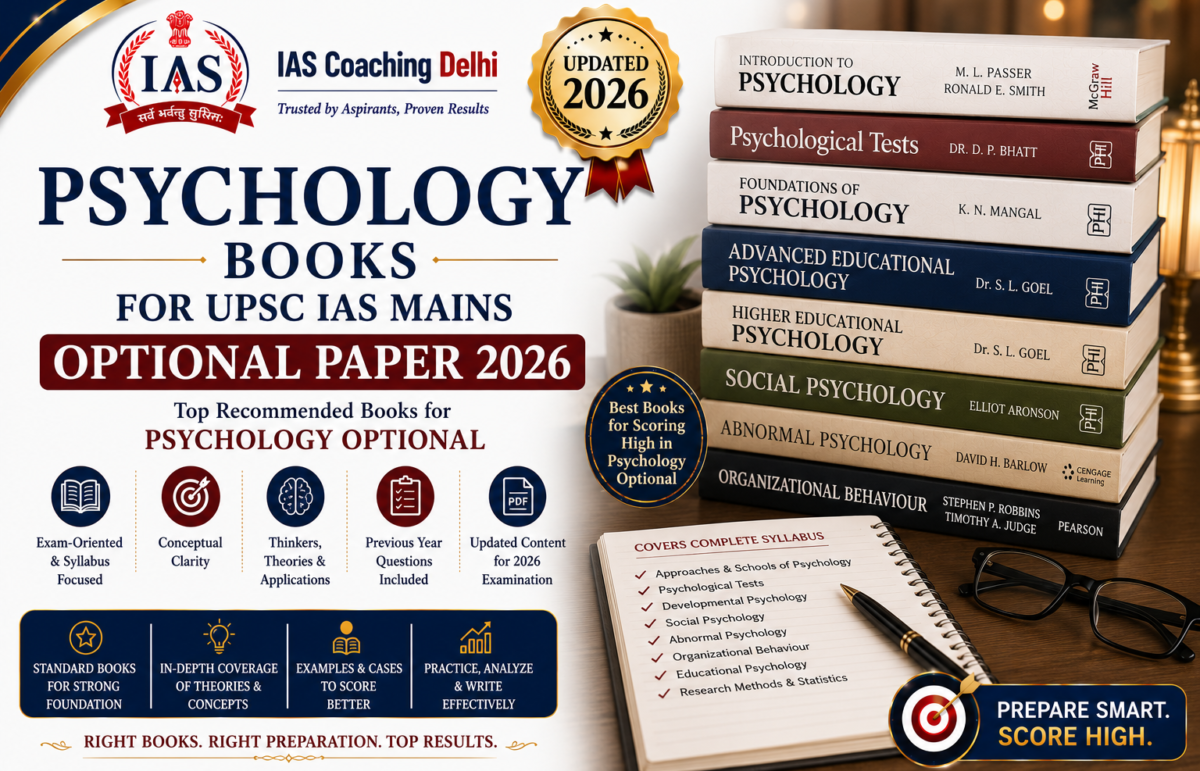 Psychology Books for UPSC IAS Mains Optional Paper 2026