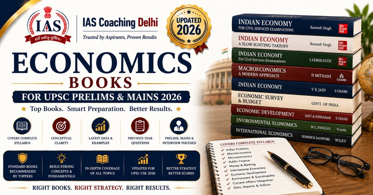 Economics Books for UPSC Prelims and Mains 2026