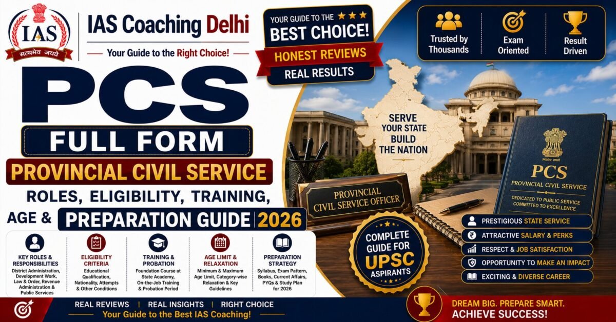 PCS Full Form – Roles, Eligibility, Training, Age & Preparation Guide 2026