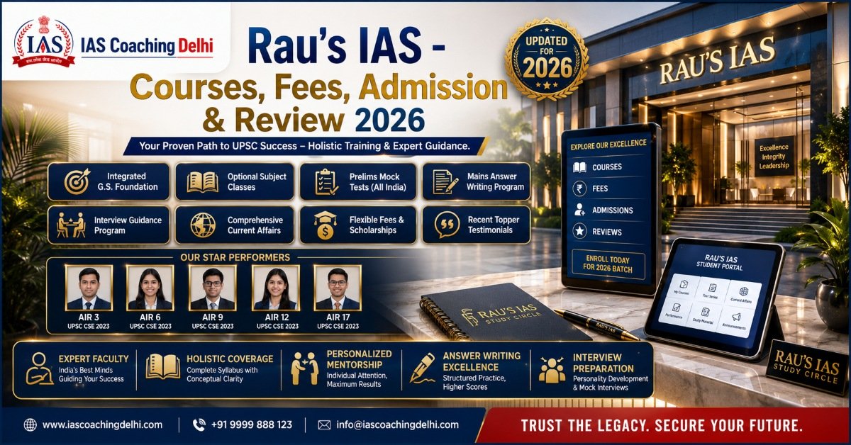 Rau’s IAS - Courses, Fees, Admission & Review 2026