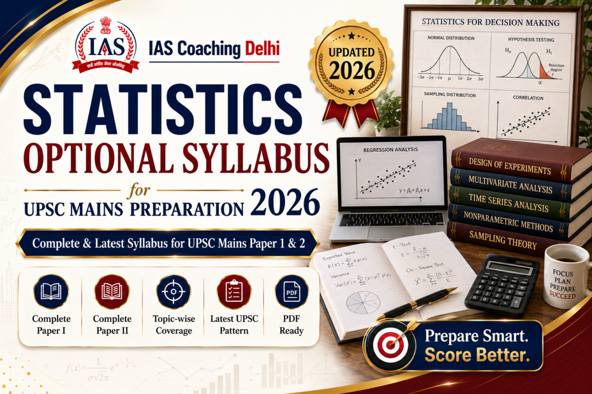 Statistics Optional Syllabus for UPSC Mains Preparation 2026
