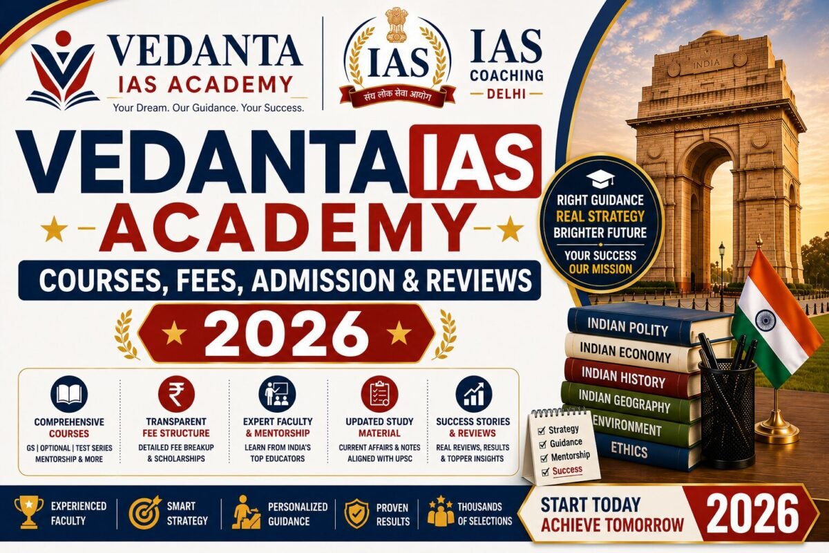 Vedanta IAS Academy – Courses, Fees, Admission & Reviews 2026