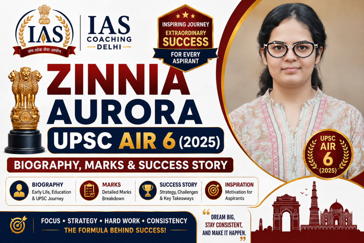 Zinnia Aurora UPSC AIR 6 (2025): Biography, Marks and Success Story